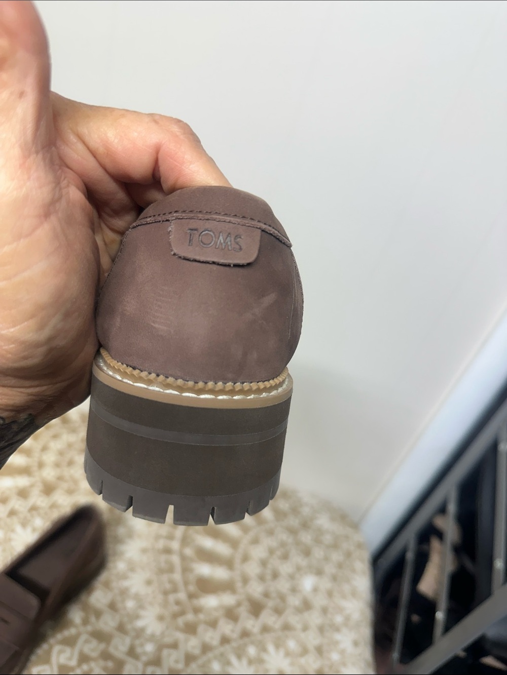 Toms Brown Lug Sole Penny Loafer - Picture 7 of 11